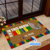 Elephant Autism We Do Autism Personalized Custom Name Doormat Welcome Mat