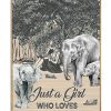 Elephant Wall Art Just A Girl Who Loves Books And Elephants Canvas Prints Wall Art Decor