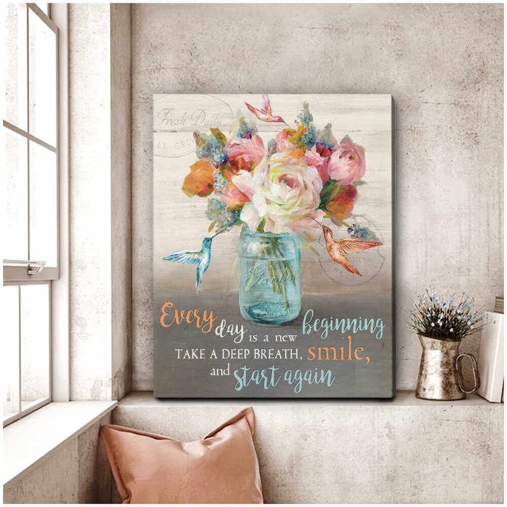 Every-Day-Is-A-New-Beginning-Hummingbird-Canvas-Wall-Art-3 Every Day Is A New Beginning Hummingbird Canvas Wall Art 3