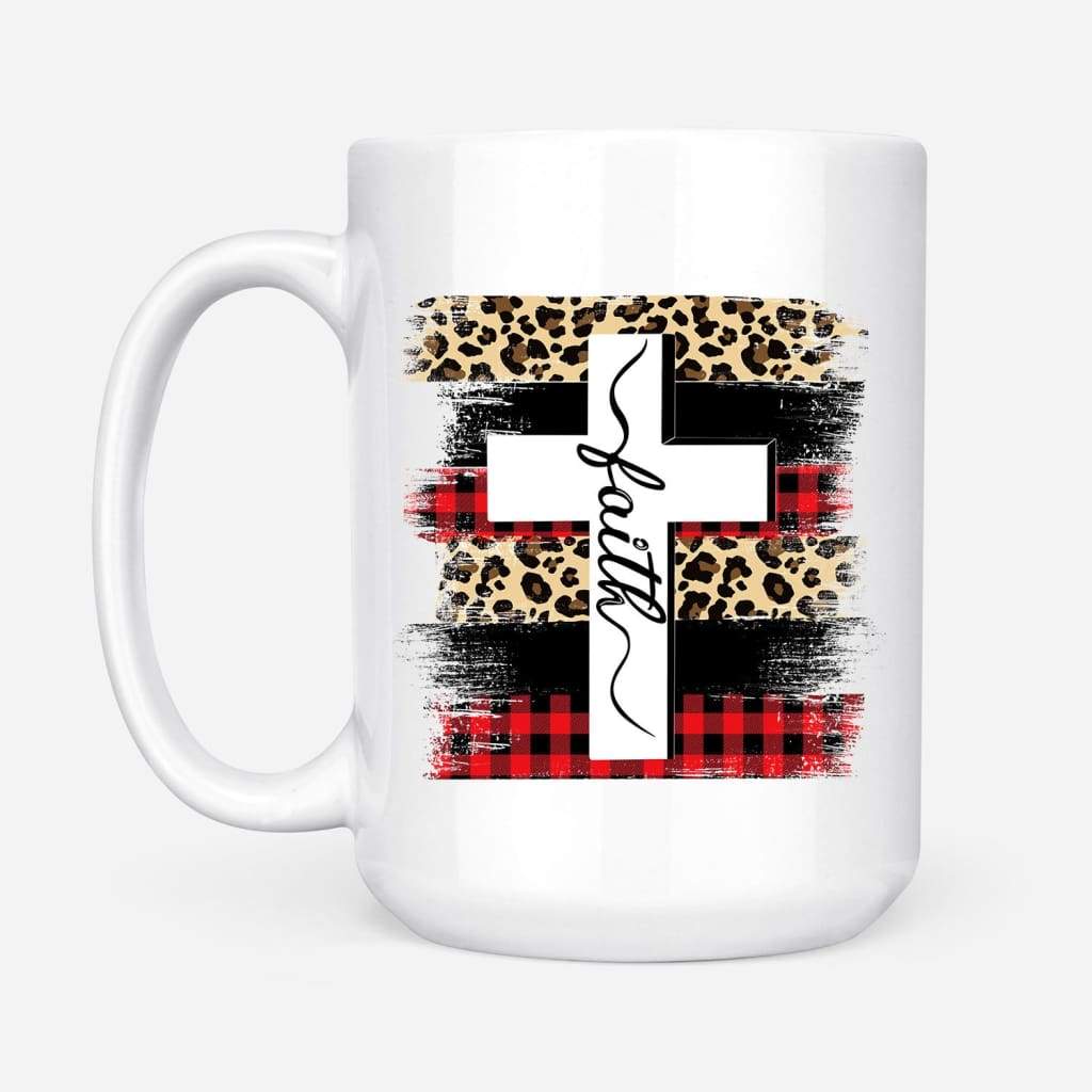 Faith-Cross-Plaid-Leopard-Coffee-Mug-2 Faith Cross Plaid Leopard Coffee Mug 2