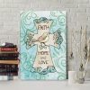 Faith Hope And Love Canvas Wall Art | Christian Wall Art