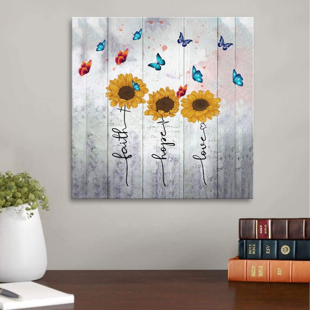 Faith Hope Love Canvas Wall Art