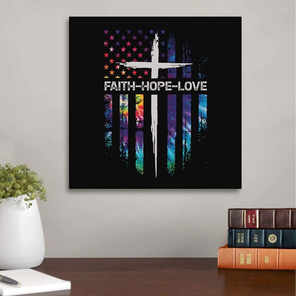 Faith Hope Love Canvas Wall Art