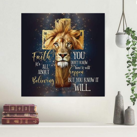 Faith It'S Not All About Believing Canvas Wall Art