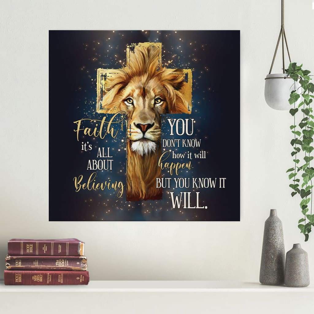 Faith-ItS-Not-All-About-Believing-Canvas-Wall-Art Faith It'S Not All About Believing Canvas Wall Art
