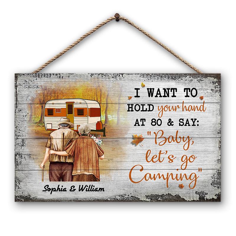 Fall-Camping-Old-Couple-Hold-Your-Hand-At-80-Personalized-Custom-Wood-Rectangle-Sign-1 Fall Camping Old Couple Hold Your Hand At 80 Personalized Custom Wood Rectangle Sign 1