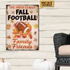 Fall Football Family Friends Custom Classic Metal Signs