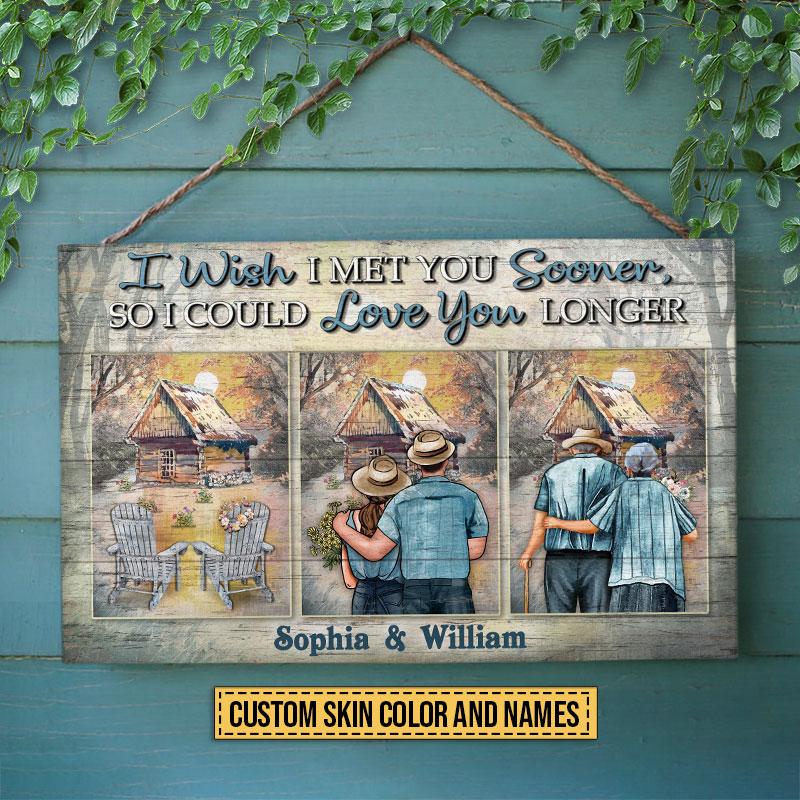 Family-Couple-I-Wish-I-Met-You-Sooner-Custom-Wood-Rectangle-Sign-1 Family Couple I Wish I Met You Sooner Custom Wood Rectangle Sign 1