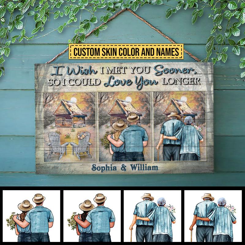 Family-Couple-I-Wish-I-Met-You-Sooner-Custom-Wood-Rectangle-Sign Family Couple I Wish I Met You Sooner Custom Wood Rectangle Sign