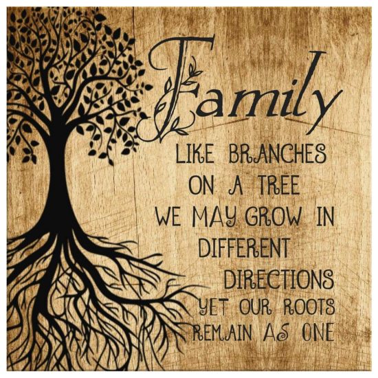 Family Like Branches On A Tree Canvas Wall Art Christian Wall Art 2