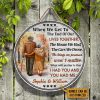 Family Old Couple When We Get Custom Wood Circle Sign