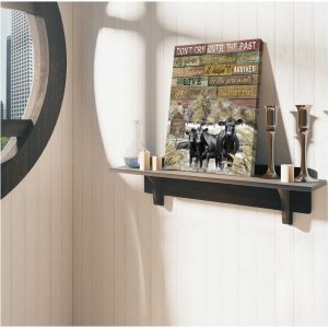 Farm Angus Cows Don'T Cry Over The Past Canvas Prints Wall Art Decor