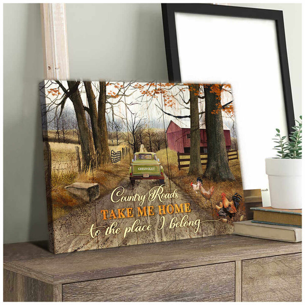 Farm Canvas Country Roads Wall Art Decor Motivation