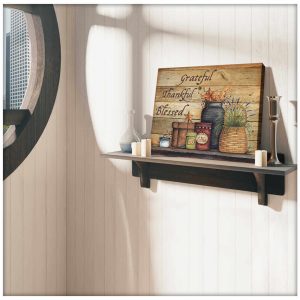 Farm Farmhouse Canvas Thankful Grateful Blessed At Wall Art Decor 3