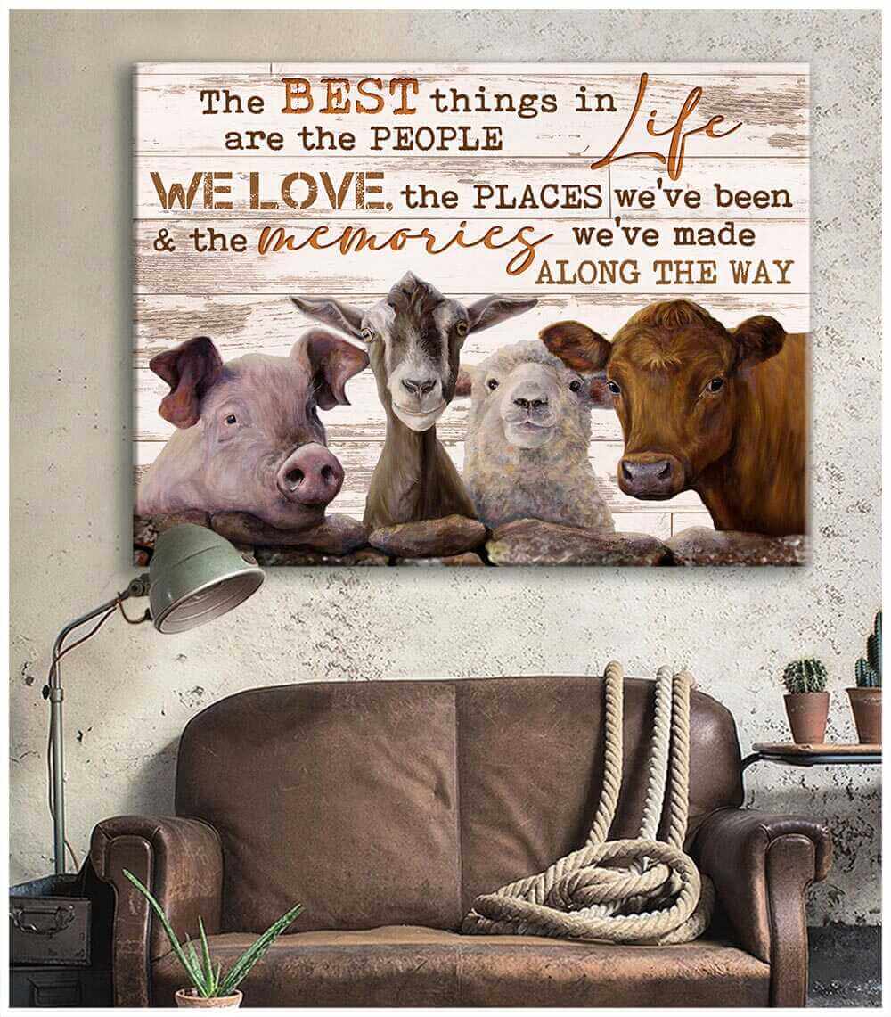 Farm-Farmhouse-Canvas-The-Best-Things-In-Life-Wall-Art-Decor-3 Farm Farmhouse Canvas The Best Things In Life Wall Art Decor 3