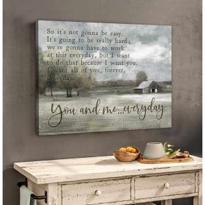 Farm Farmhouse Canvas You And Me ...Everyday Wall Art Decor 3