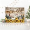 Farm Farmhouse Chicken Canvas Grateful Thankful Blessed Wall Art Decor