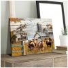 Farm Farmhouse Hereford Cows Thankful Grateful Blessed Canvas Prints Wall Art Decor
