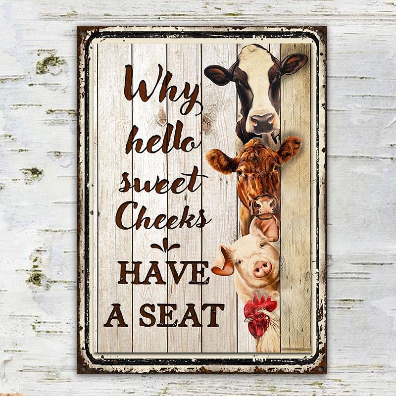 Farm-Hello-Sweet-Cheeks-Wood-Pattern-Restroom-Customized-Classic-Metal-Signs-2 Farm Hello Sweet Cheeks Wood Pattern Restroom Customized Classic Metal Signs 2