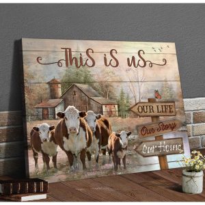Farm Hereford Cows This Is Us Canvas Prints Wall Art Decor 3