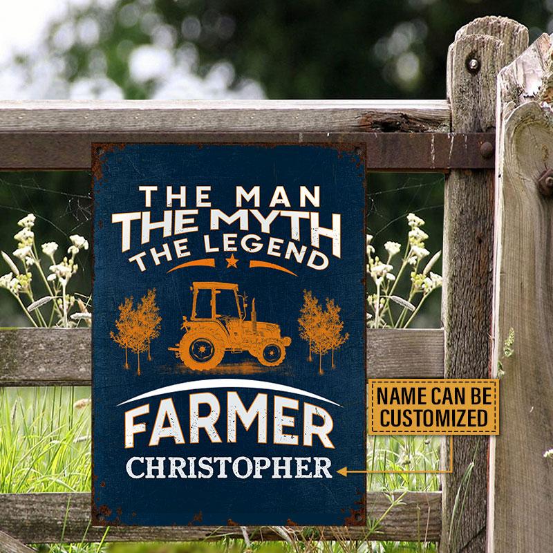 Farmer Tractor The Man The Myth Custom Classic Metal Signs