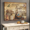 Farmhouse And Butterflies Grateful Thankful Blessed Canvas Prints Wall Art Decor