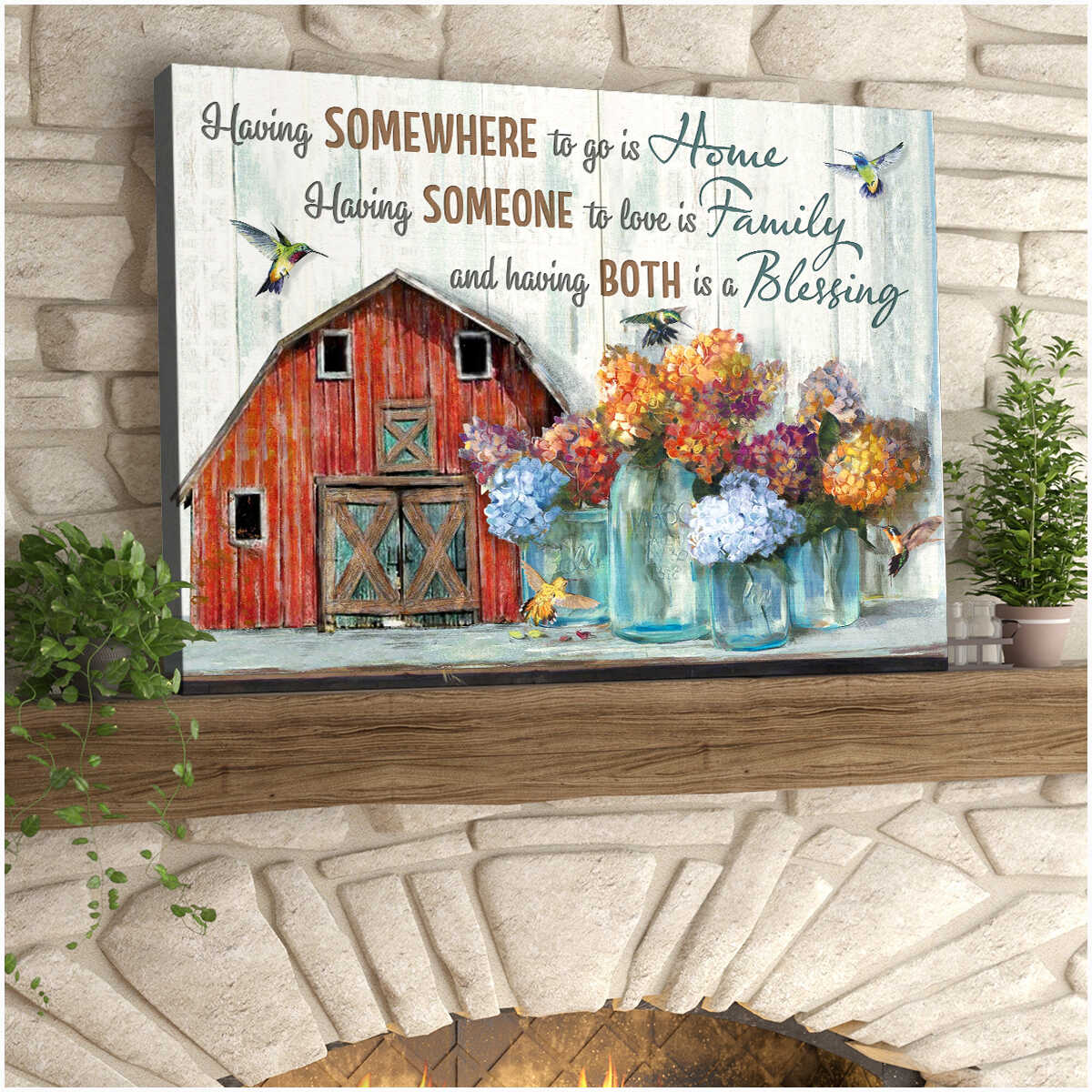 Farmhouse-And-Hummingbirds-Having-Somewhere-To-Go-Is-Home-Farm-Canvas-Prints-Wall-Art-Decor-2 Farmhouse And Hummingbirds Having Somewhere To Go Is Home Farm Canvas Prints Wall Art Decor 2