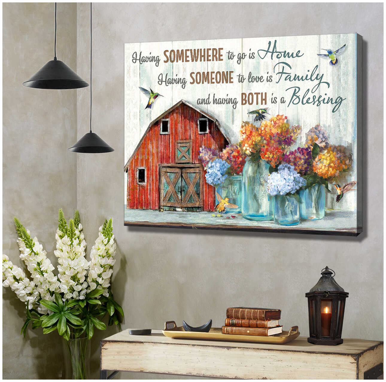 Farmhouse-And-Hummingbirds-Having-Somewhere-To-Go-Is-Home-Farm-Canvas-Prints-Wall-Art-Decor Farmhouse And Hummingbirds Having Somewhere To Go Is Home Farm Canvas Prints Wall Art Decor