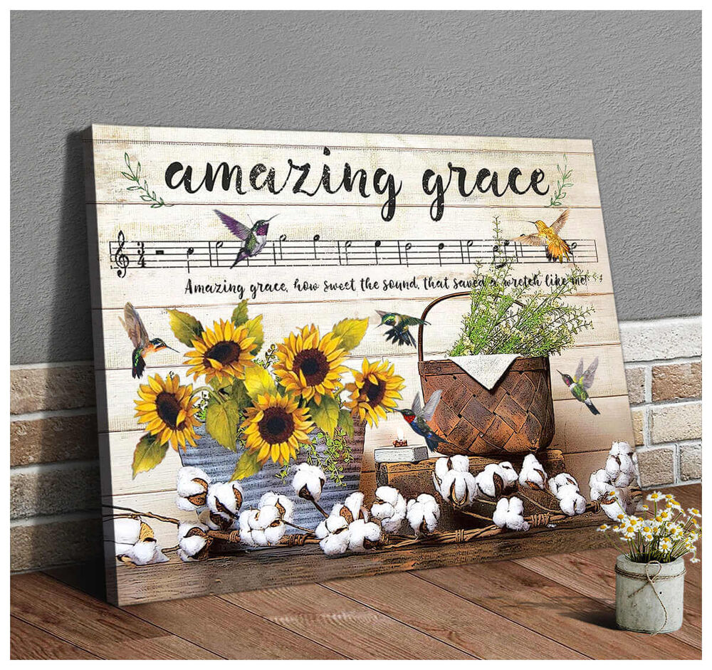 Farmhouse-Hummingbirds-Canvas-Amazing-Grace-Wall-Art-Decor-2 Farmhouse Hummingbirds Canvas Amazing Grace Wall Art Decor 2