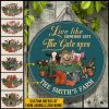 Farmhouse Left The Gate Open Custom Custom Wood Circle Sign