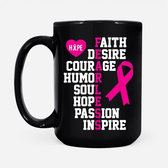 Fearless Breast Cancer Awareness Coffee Mug 2