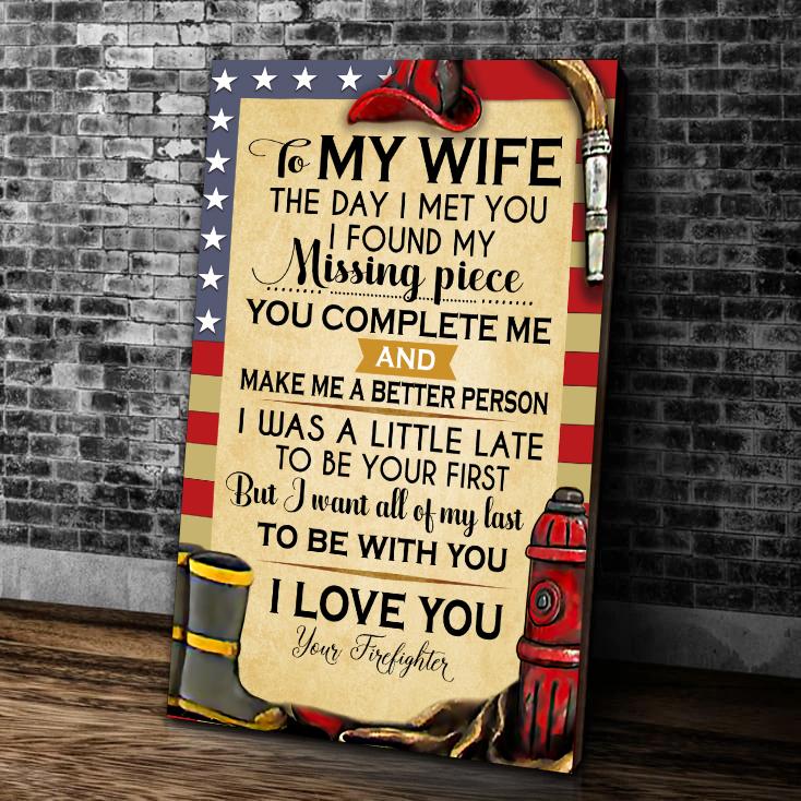 Firefighter Wife Canvas