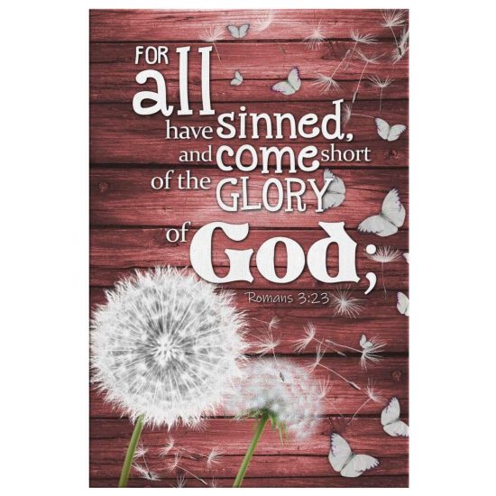 For All Have Sinned Kjv Romans 323 Bible Verse Wall Art Canvas 1