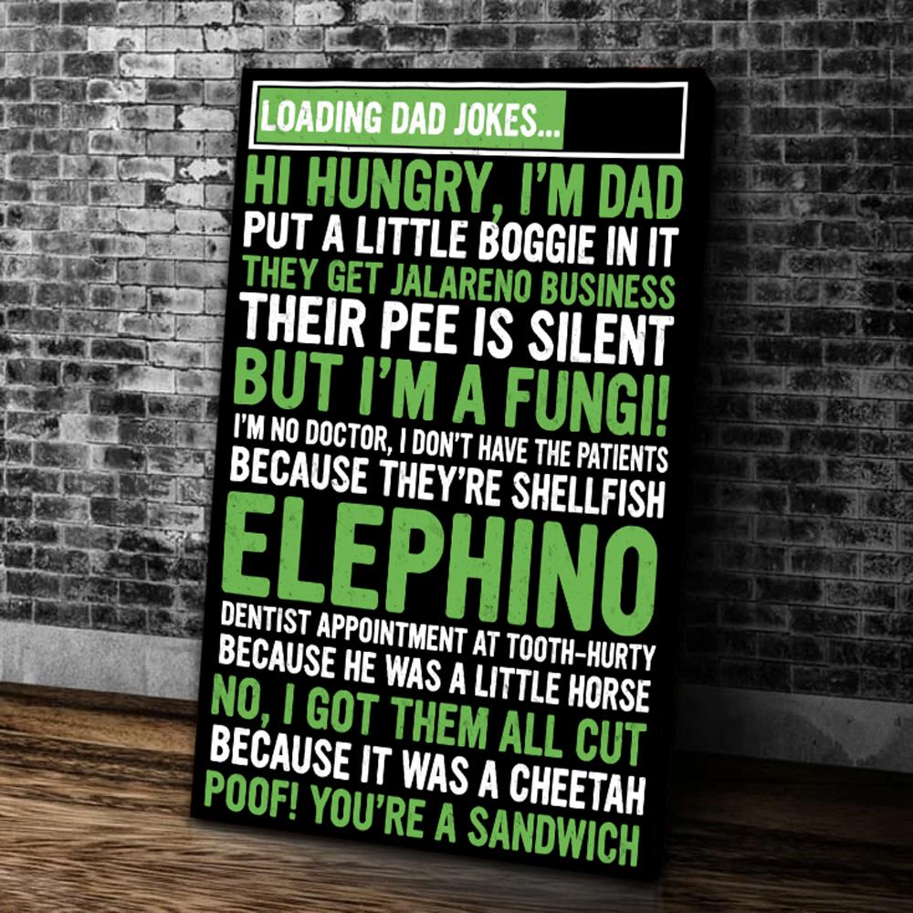 Funny Papa Dad Wall Art Canvas