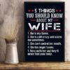 Funny Wife Faux Canvas