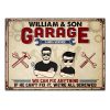 Garage Dad And Son We Can Fix Anything - Gift For Dad And Son - Personalized Custom Classic Metal Signs