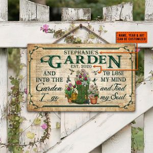 Garden Dictionary Lose My Mind Find My Soul Custom Wood Rectangle Sign 3