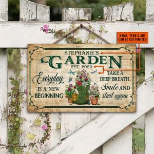 Garden Dictionary Take A Deep Breath Custom Wood Rectangle Sign 2