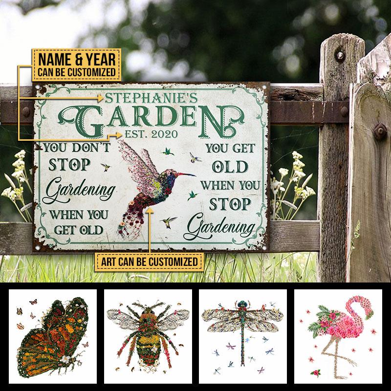 Garden Floral Art You Get Old When Custom Classic Metal Signs - Teehall