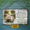 Gardening Old Couple Husband Wife When We Get Custom Wood Rectangle Sign