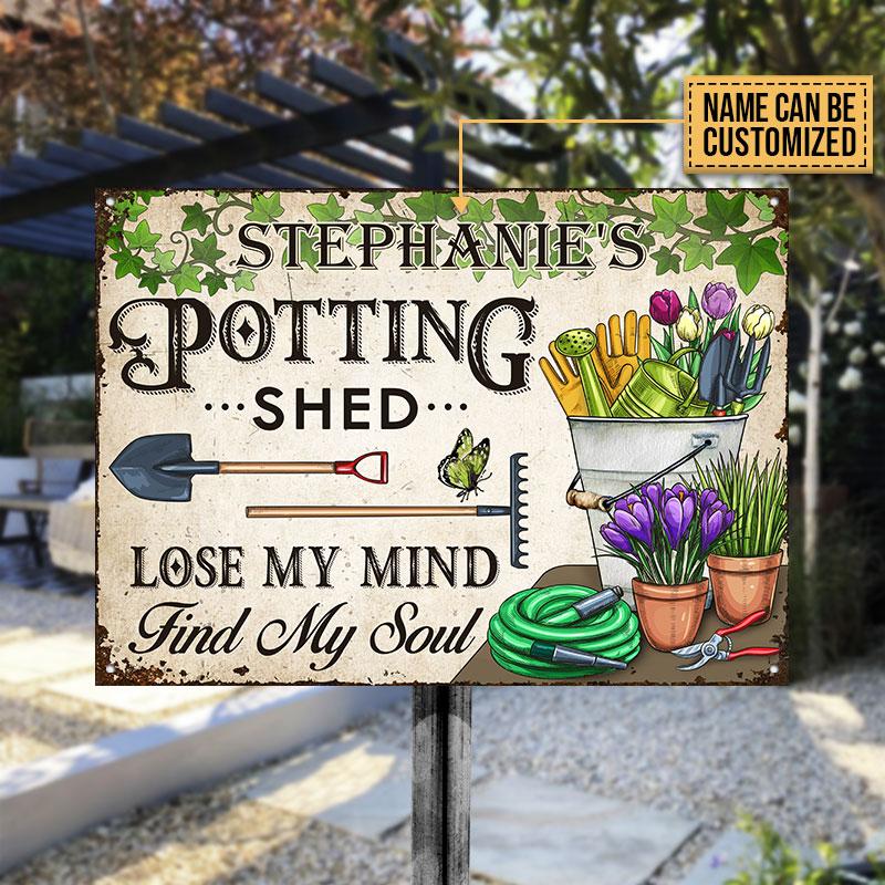 Gardening Potting Shed Custom Classic Metal Signs