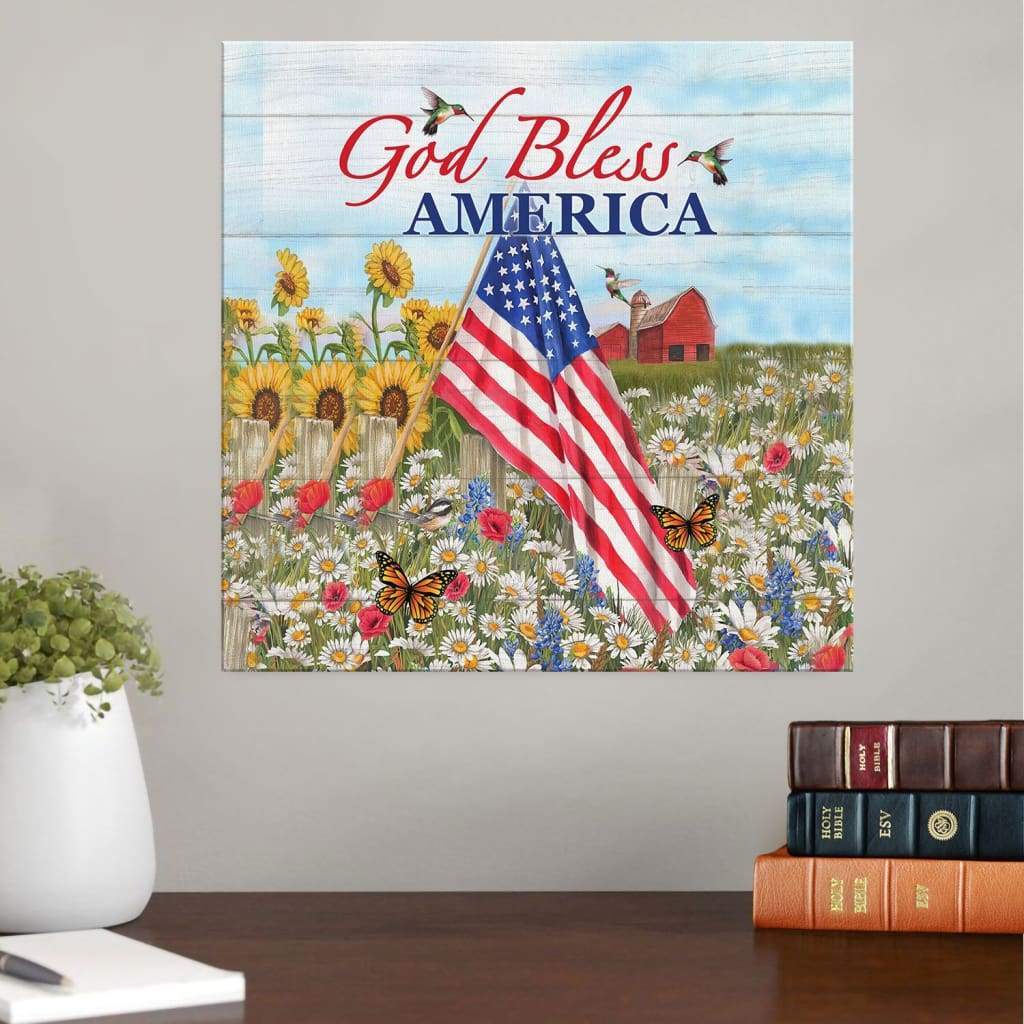 God Bless America Canvas Art - Christian Wall Art