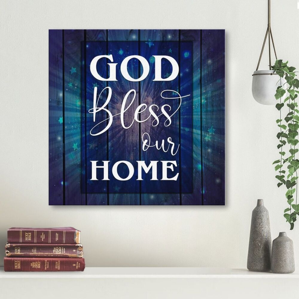 God Bless Our Home Canvas Wall Art