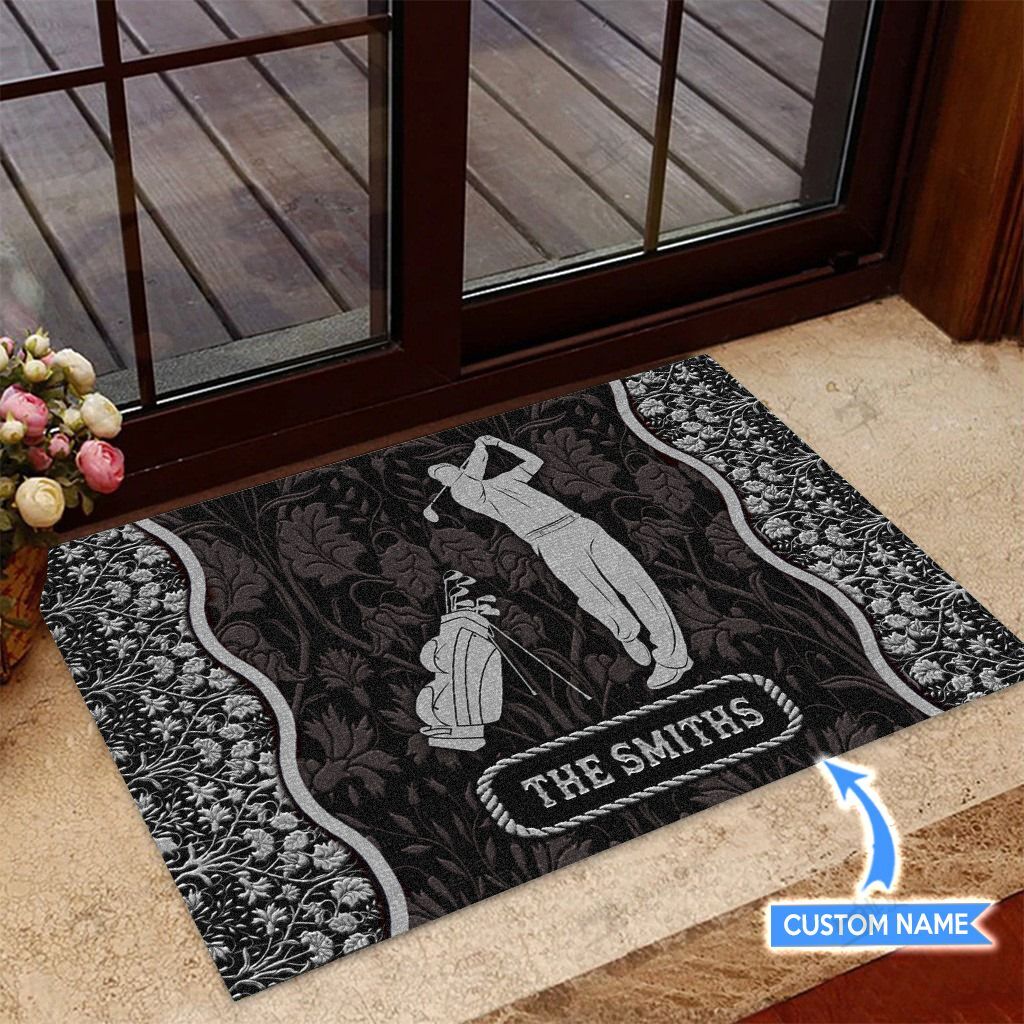 Golf-Personalized-Custom-Name-Doormat-Welcome-Mat-1 Golf Personalized Custom Name Doormat Welcome Mat 1