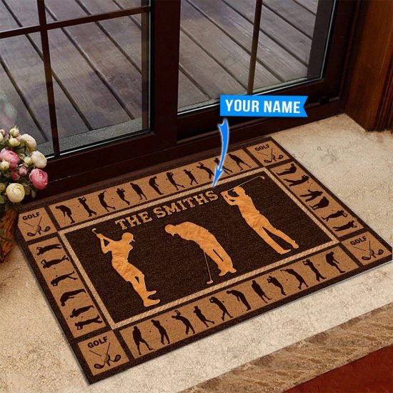 Golf Personalized Custom Name Doormat Welcome Mat