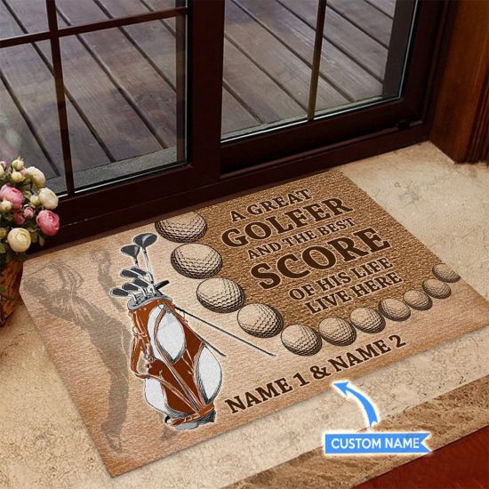 Golf Personalized Custom Name Doormat Welcome Mat