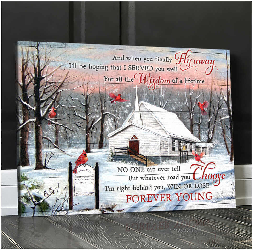 Gorgeous-Cardinal-Canvas-Forever-Young-Wall-Art-Decor-3 Gorgeous Cardinal Canvas Forever Young Wall Art Decor 3