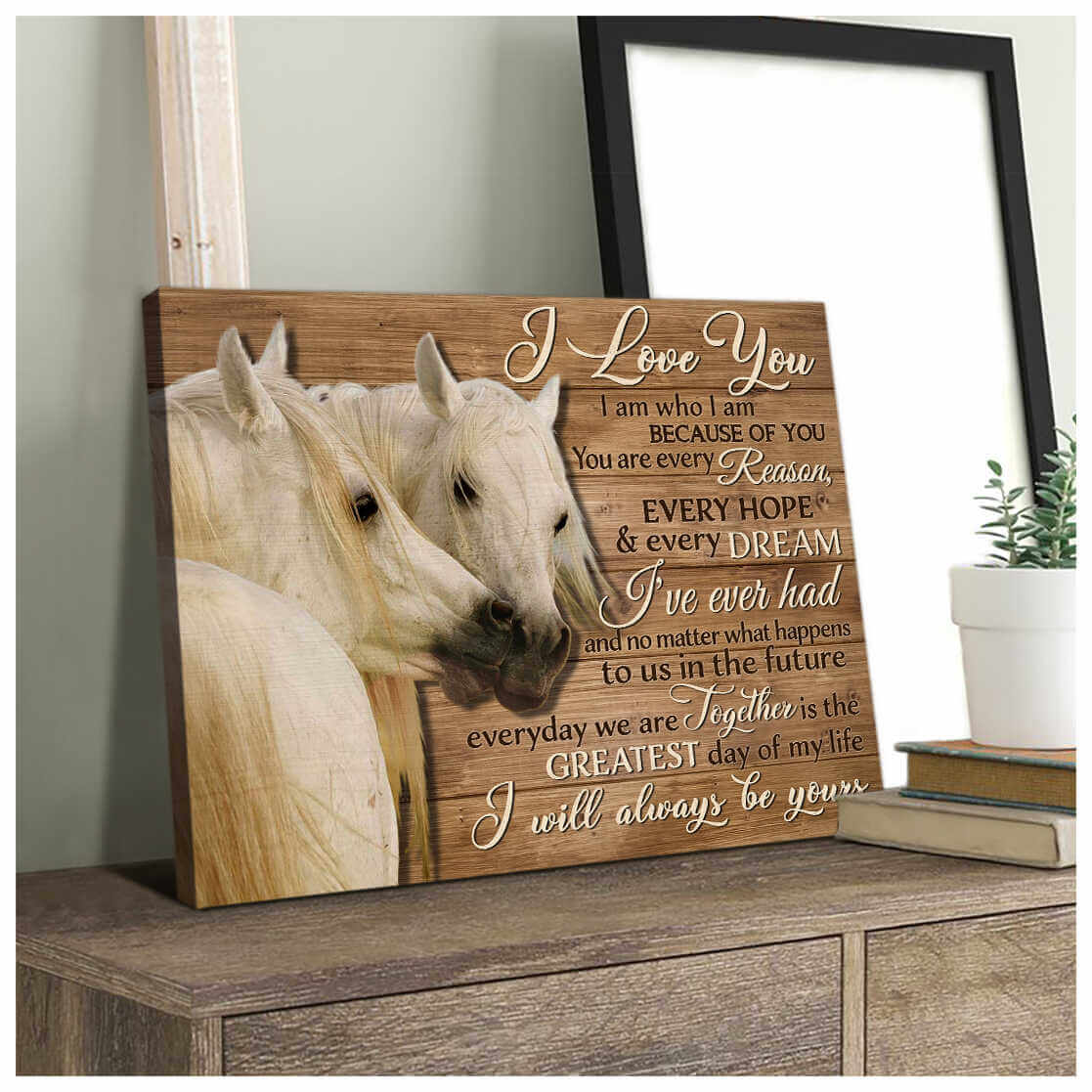 Gorgeous-Horse-Canvas-I-Love-You-Horse-Wall-Art-Decor-2 Gorgeous Horse Canvas I Love You Horse Wall Art Decor 2
