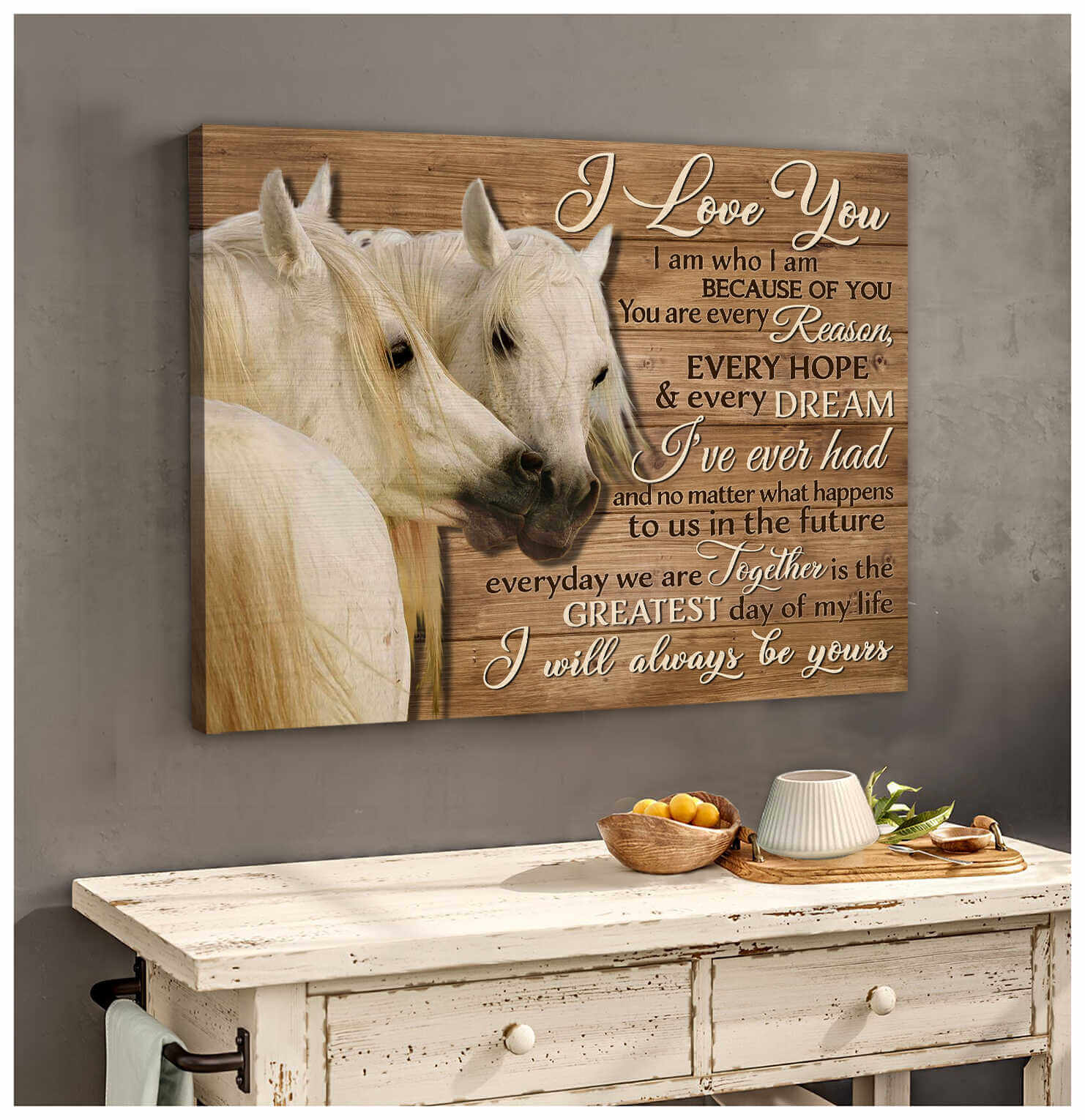 Gorgeous-Horse-Canvas-I-Love-You-Horse-Wall-Art-Decor-3 Gorgeous Horse Canvas I Love You Horse Wall Art Decor 3