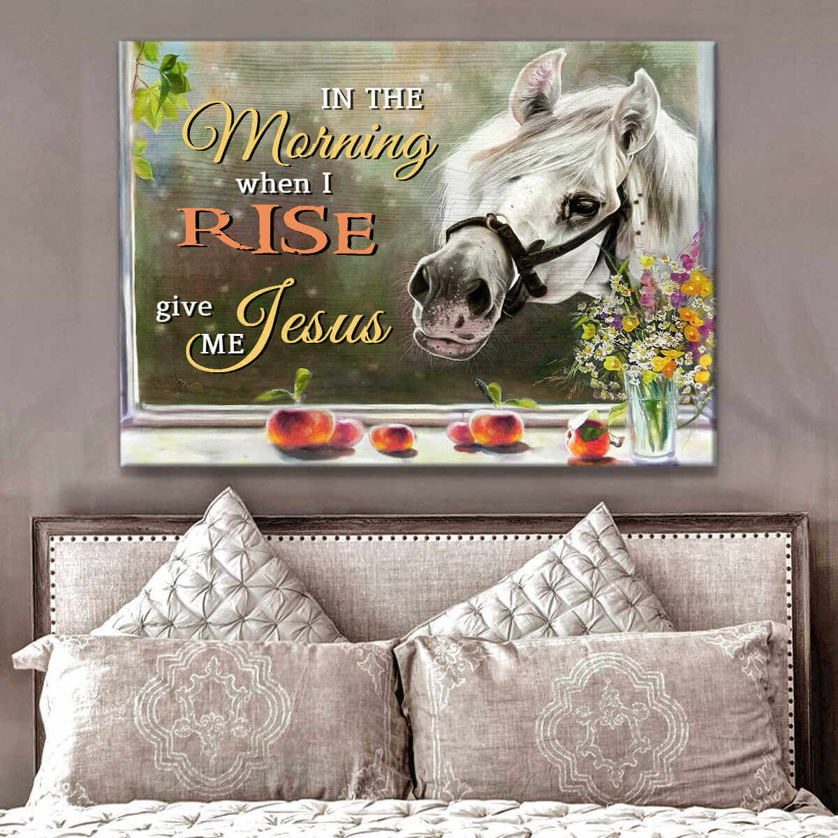 Gorgeous Horse Canvas In The Morning Horse Wall Art Decor